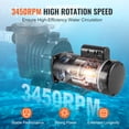 thumbnail image 3 of VEVOR 1.5 HP Pool Pump Motor, 56Y Frame, 115V((12.8 Amps))/230V(6.4 Amps) 3450 RPM, 60Hz, 1.1 Service Factor, 90μF/250V Capacitor, CCW Rotation Square Flange Replacement Motor, 3 of 9