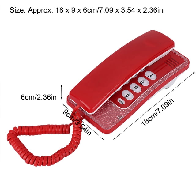 Wall Mount Landline Telephone, ASHATA Wall Mount Landline Telephone With Flash Function And Call Mute Function,Extension No Caller ID Home Phone For Hotel Family