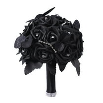 Uxgjfwu Halloween Bouquet, Dark Gothic Skull Flower Arrangement for Day of the Dead, Home Decor Centerpiece, Artificial Silk Flowers for Halloween Party Decoration