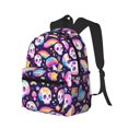thumbnail image 2 of Haiem Skull colorful mushroom rainbow Lightweight Backpack for School, Classic Basic Water Resistant Casual Daypack for Travel with Bottle Side Pockets, 2 of 8