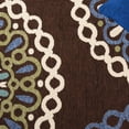thumbnail image 5 of SAFAVIEH Veranda Axum Geometric Indoor/Outdoor Area Rug, Chocolate/Blue, 5'3" x 5'3" Round, 5 of 6