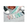 thumbnail image 4 of INSPIRE CHIC 1 Pair Flat Checkered Shoe Laces, Colorful Metal Wire Braided Shoelaces for Sneakers Boots Light Mint Blue 90cm/35.4", 4 of 4