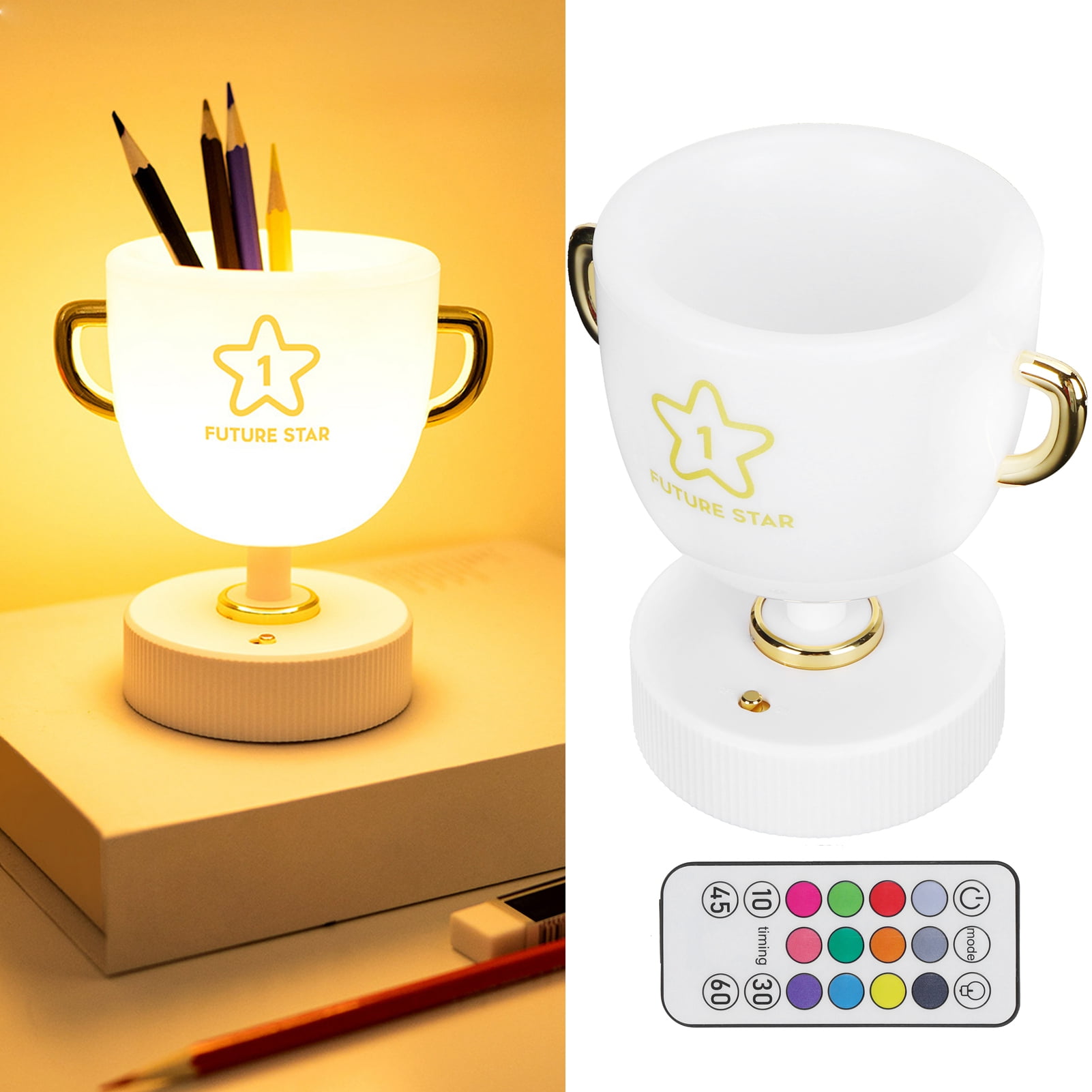 Studying Light, Remote Control Light Safe And Nontoxic Pen Holder