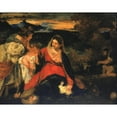 thumbnail image 2 of Kenyon Cox 24x20 Gold Ornate Framed and Double Matted Museum Art Print Titled - After Titian's ‘Madonna of the Rabbit’ (1878-1882), 2 of 4