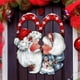 thumbnail image 3 of Corona navideña de amor de Papá Noel, decoración de puerta delantera, anillos de corona navideña de madera, decoración colgante, 3 of 8
