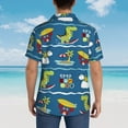 thumbnail image 4 of Disketp Hawaiian Shirts For Men,Dinosaur On The Beach Vacation，Coconut Crab Print Mens Casual Short Sleeve Button Down Shirts Beach Shirt, 4 of 7