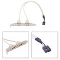 thumbnail image 4 of Línea De Conexión Adaptador de cable de cabecera de placa base de 2 puertos USB 2.0 hembra a 9 pines para PC, 4 of 6