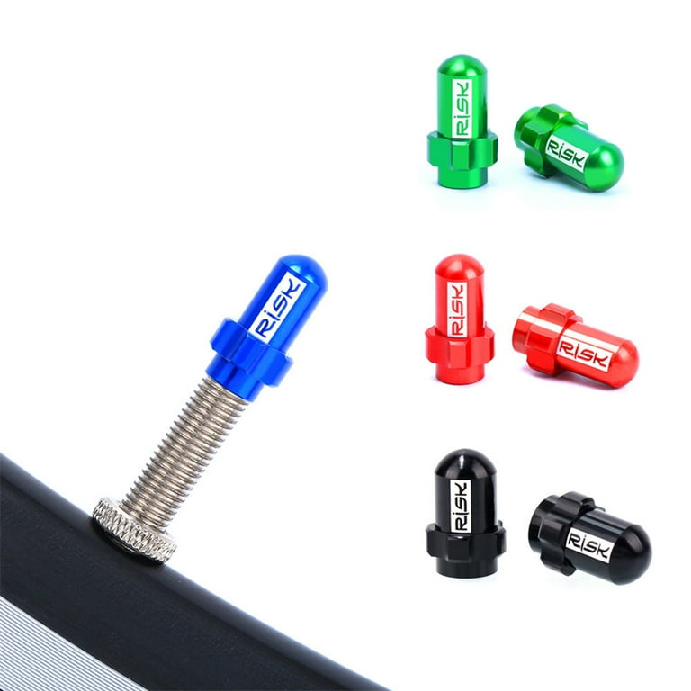 RONSHIN 2pcs Air Valve Caps Aluminum Alloy Schrader Valve Presta Valve Mountain Bike Wheel Tire Dustproof Cap