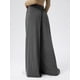 thumbnail image 4 of Pantalones Palazzo Holgados de Cintura Alta Elástica para Mujer, Informales, con Bolsillos, Holgados y Largos de Otoño Gris Oscuro S, 4 of 8