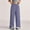 Blue, variant on Beollynier Kids Blue Checkered Print Casual Loose Breathable Wide-leg Trousers for Girls 8-12 Years - Perfect for Everyday Wear and Playdates