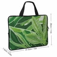 thumbnail image 2 of WERPE Green Leaf Pattern Neoprene Laptop Sleeve Bag Protective Case with Handle - Durable Waterproof Anti-Static Design 15inch, 2 of 5