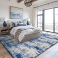 thumbnail image 2 of Pentantan 8ft x 10ft Shag Area Rug, Soft Fluffy Rugs for Living Room Bedroom, Modern Tie-dye Home Carpet, Blue, 2 of 7
