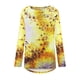 thumbnail image 5 of Blusa de manga larga con cuello redondo para mujer, informal, Sexy, a la moda, con estampado holgado Pompotops  FGAJ5768, 5 of 5