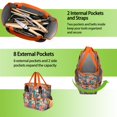 thumbnail image 6 of Garden Tool Bag,Pioneer Flower Floral Print Pattern Garden Tool Organizer,Garden Gifts,Waterproof Multi-Pocket Garden Tool Storage 11.8x5.5x11.4 Inch(Tools NOT Included), 6 of 6