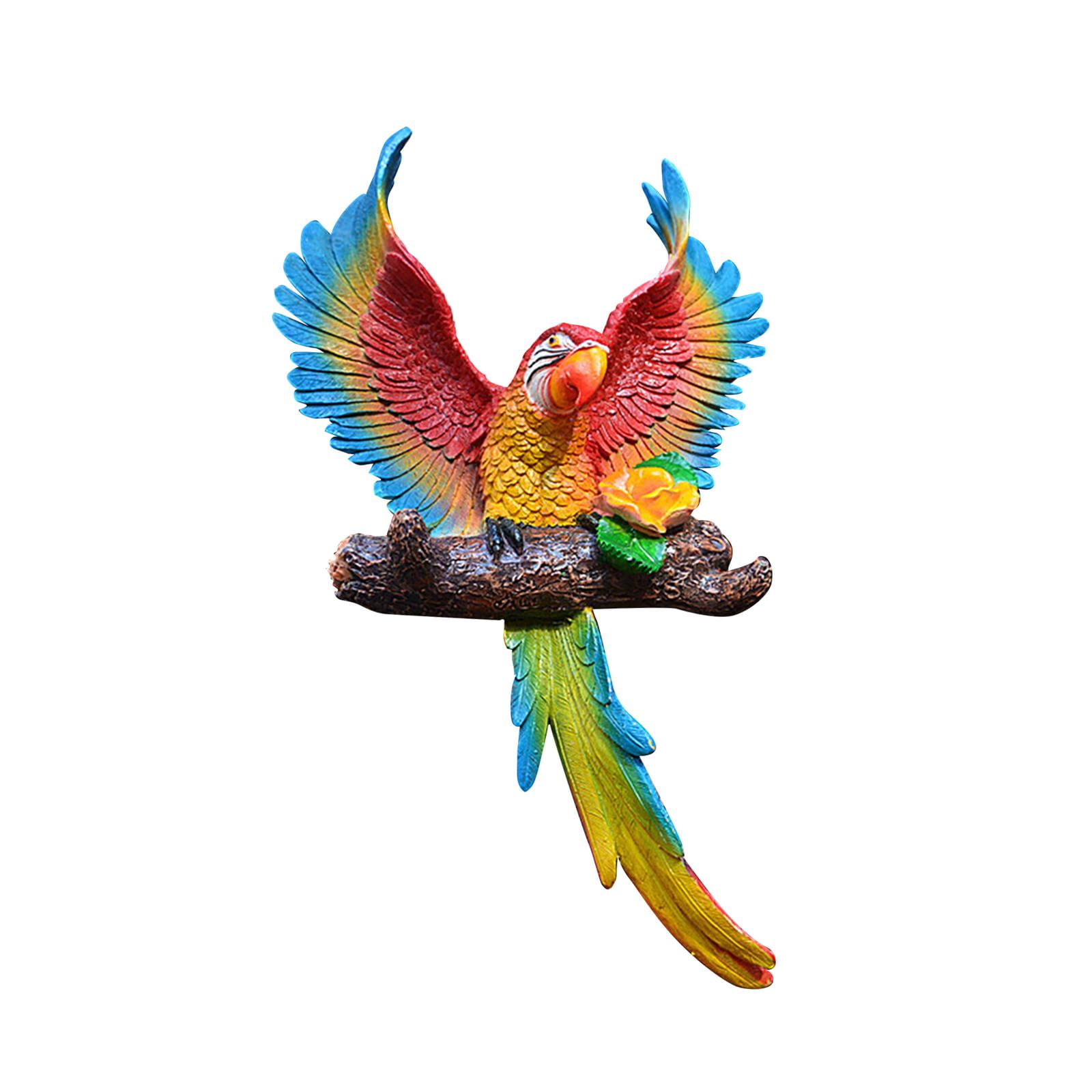 Parrot Statue Tropical Animal Parrot Ornament Wall Art Hanging Parrot