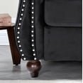 thumbnail image 5 of Uspridefurniture Fender 82.6'' Velvet Rolled Arm Sofa,Black, 5 of 6
