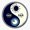 1pcs, variant on Rage Clam Ying Yang Sticker