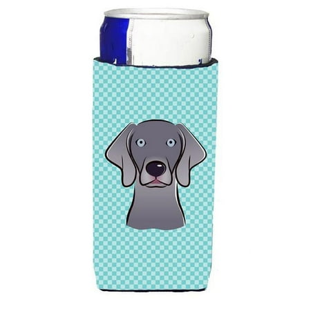 

Checkerboard Blue Weimaraner Ultra Beverage Insulators for Slim Cans