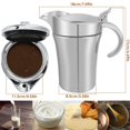 thumbnail image 2 of GORWARES Pot à Sauce en Acier Inoxydable à Double Couche Isolante - avec Couvercle à Charnière 26oz, 2 of 7