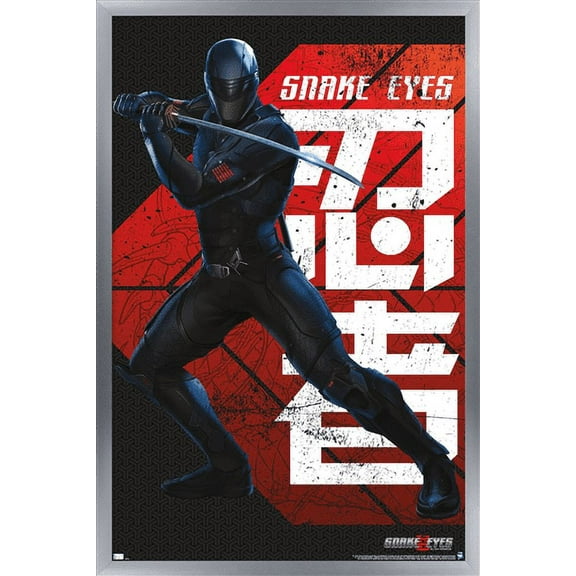 G.I. Joe: Snake Eyes - Pose Wall Poster, 14.725" x 22.375", Framed