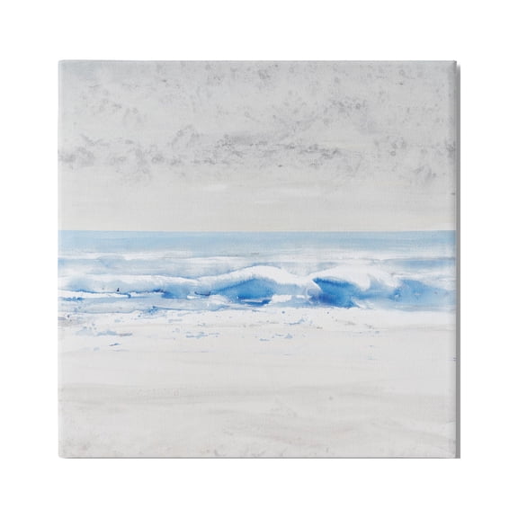 Stupell Industries Abstract Ocean Shoreline Waves Nautical Beach Design Painting Gallery Wrapped Canvas Print Wall Art, Design by Tim OToole