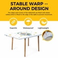 thumbnail image 4 of Easter Rabbits Eggs Table Cloths for 5 Foot Rectangle Tables, Watercolor Floral Daisy Bunny Bow Spring Patio Waterproof Elastic Fitted Tablecloths, Washable Rectangular Table Cover for Camping, 4 of 8