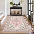 thumbnail image 4 of 1PC Pastel Floral Area Carpet Partial Carpet, Lightweight Washable Easy-to-Tidy Carpet Mat Festival Gift, Suitable for Bedroom, Living Room, Dining Room, Office, Hallway, Room Accessones, 4 of 8