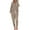 khaki, variant on MOSHU Two Piece Womens Pajama Sets Button Down Shirts and Drawstring Pants with Pockets Solid Lounge Sets for Women