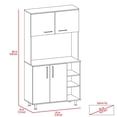 thumbnail image 4 of Double-Door Freestanding Cabinet with Adjustable Legs / Functional for Kitchen and Office Storage Solutions, 4 of 5
