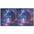 thumbnail image 2 of Wolf with Starry Sky Hardcover 3 Ring Binder 1.5 inch Round Rings with Interior Pockets Binders Organizer Office School 1 Pack, 2 of 9