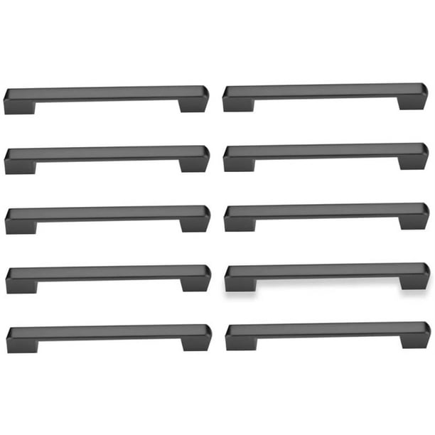 10 Pack Kitchen Handles Modern Drawer Pulls,Stainless Steel Square Corner Bar