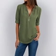 thumbnail image 2 of Aoiroe Long Sleeve Dressy Tops For Women Button Front Tops For Women Dress Tops For Women Business Casual Office Shirts For Women Womens Shirts Dressy Casual Womens Long Sleeve Tops Mint Green 2XL, 2 of 7