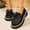 #357-Black, variant on Yusimy Women's Fashion Casual All-Season Loafer Shoes - Round Toe Bow Detail Chunky Low Heel Solid Color Slip-On Pumps for Year-Round Comfort