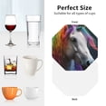 thumbnail image 6 of Kdxio Colorful Haired White Horse Funny Coasters,4 Pcs Leather Coasters,Housewarming Gifts,Protect Furniture from Water Marks Scratch and Damage, 6 of 6