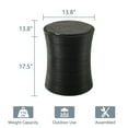 thumbnail image 2 of VENTOPYR  Outdoor Round MgO Lightweight Concrete Black Side Table for Garden and Park, 2 of 7