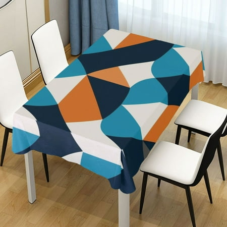 

Ryvnso Blue and Black Rectangle Table Cloth Tablecover Dinning Tablecloth 60 x60