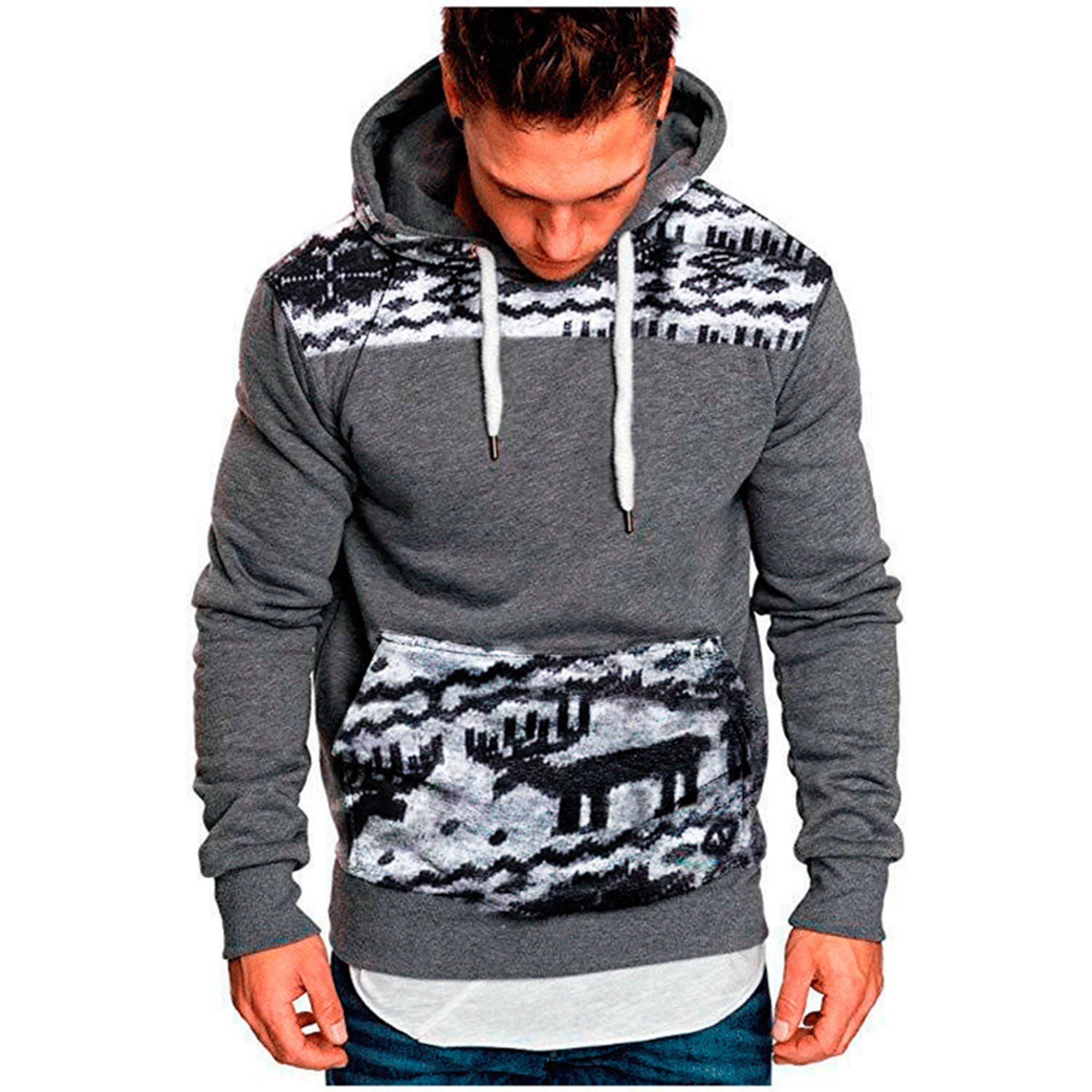 XMAS CHRISTMAS Hoodie Elk 3D Print Sweater Sweatshirt Jacket Coat Pullover Tops 