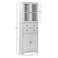 thumbnail image 6 of S-HOME 67" Tall Kitchen Storage Cabinet In Chic White Finish Featuring Doors Shelves And Spacious Design, 6 of 12