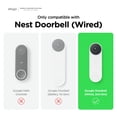 thumbnail image 2 of elago Soporte compatible con placa de pared para timbre Google Nest Hello Video (con cable, 2.ª generación) - Timbres de timbre, combinación perfecta de colores con cuña angular, 2 of 5