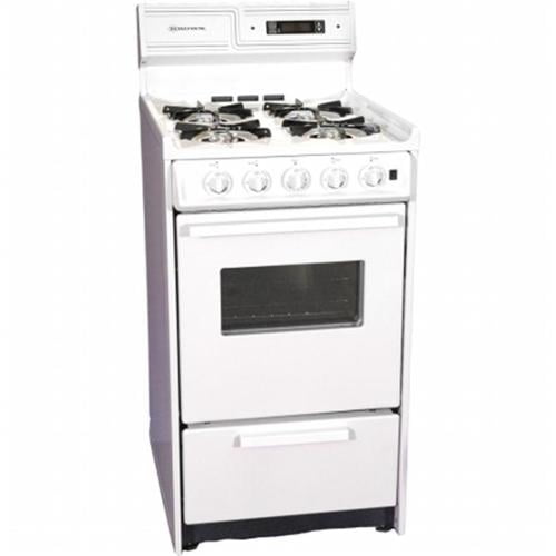 Summit 20" Deluxe Gas Range with Electronic Ignition White