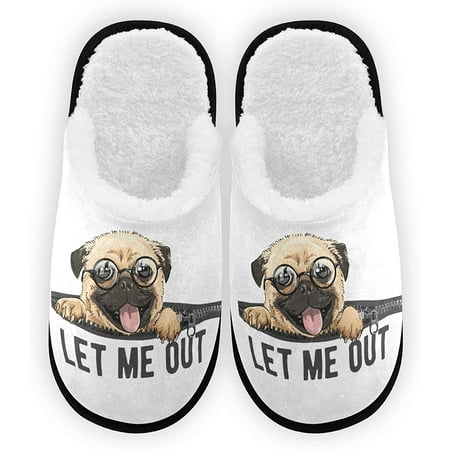Pug slippers shop walmart