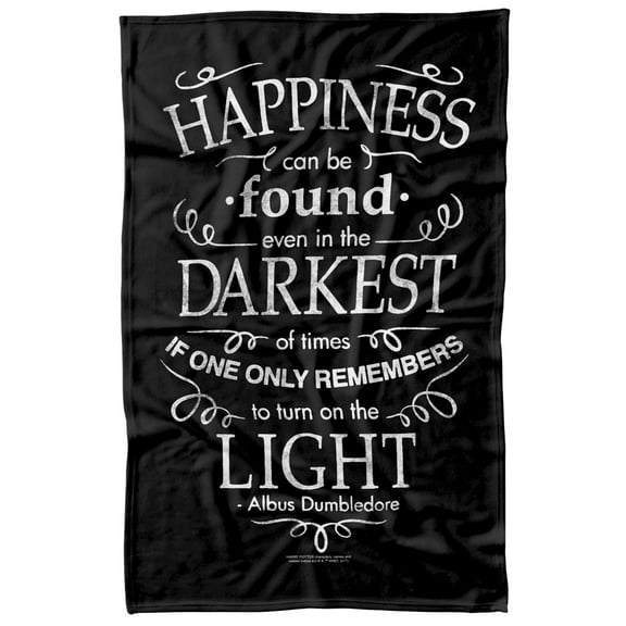 Harry Potter Happiness Fleece Blanket 36' x 58',Happiness