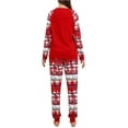 thumbnail image 4 of Family Matching Pajamas Adult Kids Christmas Bear Print  Long Sleeve Tops and Stretch Casual Pants Sleepwear, 4 of 10