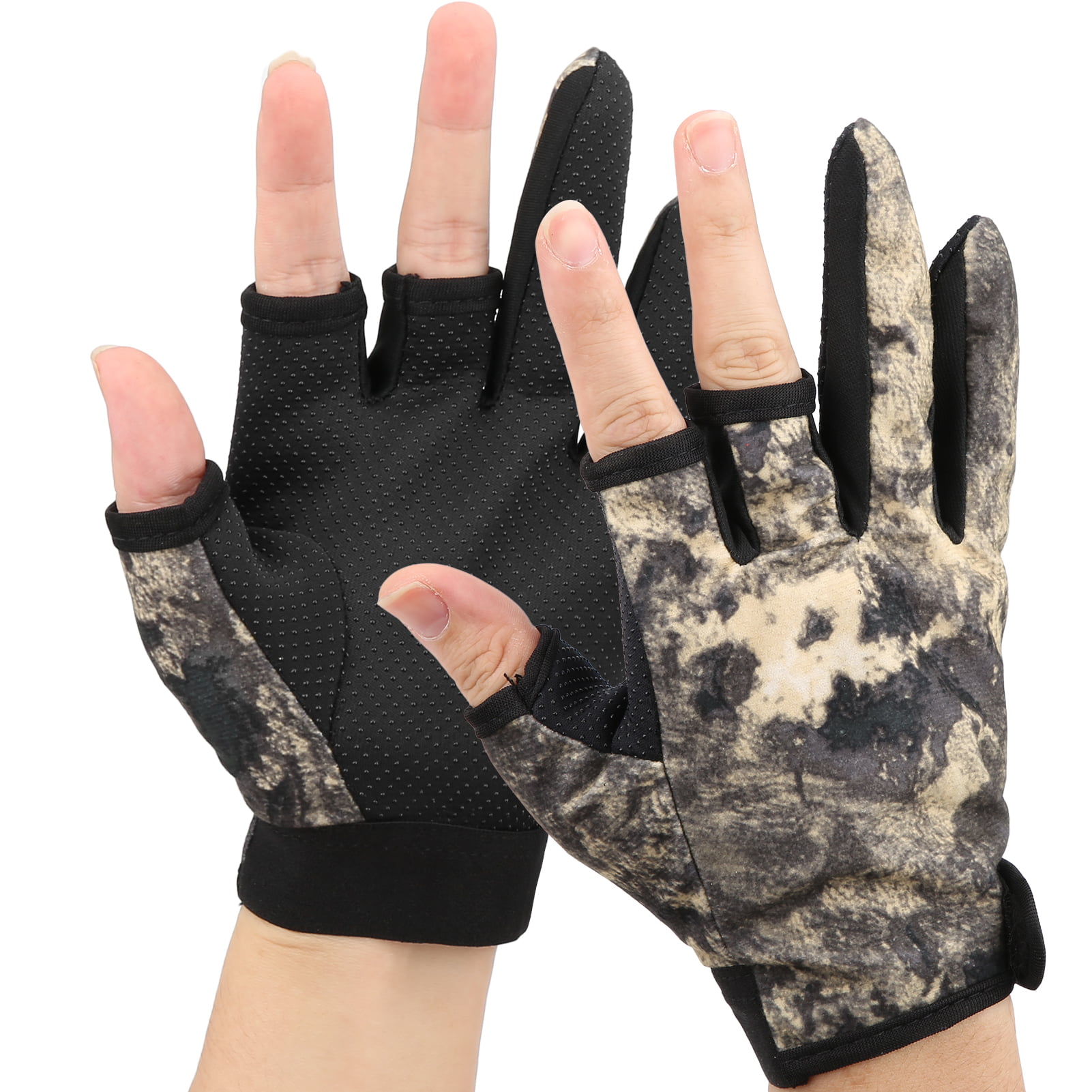 New Gloves Camo Warm Winter Hunting Bamboo Charcoal Rubber Grip Palm Soft Unisex