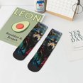 thumbnail image 7 of Pofeuu Vintage Wolf Warrior Print 30cm Socks, Adult Running Hiking Socks for Youth and Adult, 7 of 7