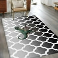 thumbnail image 3 of Morocco Black Area Rug 4x6 Washable Rug Non Slip Ombre Grey White Plaid Lattice Geometric Large Area Rug Indoor Floor Carpet for Entryway Bedroom Kitchen Living Room Home Office Dining Room Nursery, 3 of 8