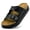 Black, variant on Womens Flat Sandals Cork Footbed Slides, Platform Clogs Shoes Mules Summer Slip On Slide Sandals with Adjustable Buckle