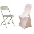 thumbnail image 3 of Efavormart 30 PCS Blush/Rose Gold Spandex Stretch Folding Chair Cover, 3 of 10