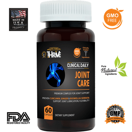 CLINICAL DAILY Joint Care Supplement Now With Turmeric, Cetyl M, MSM, Boswellia Serrata and Bromelain. Anti Inflammatory Arthritis Joint Lubrication Supports Joint Pain and Flexibility. 60 (Best Anti Inflammatory For Arthritis)