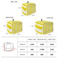 thumbnail image 4 of Toaster Cover 4 Slice, Yellow Striped Dustproof Bakeware Oven Protector with Top Hook, Modern Farmhouse Yellow White Stripes Waterproof Small Kitchen Appliance Toasters Dust Cover, 12"x11"x8", 4 of 7